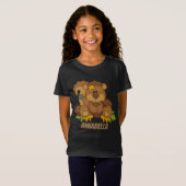 T-Shirt Cute Fall Écureuil farci ajouter le nom (Devant entier)