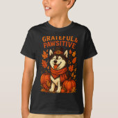 T-shirt Cute Fall Pumpkin Autumn Dog Lover Tee  (Devant)
