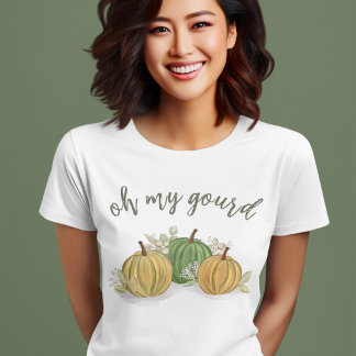 T-shirt Cute Fall Pumpkin Oh My Gourd Autumn Shirt