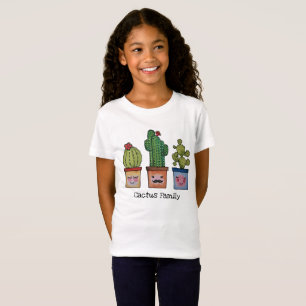 T-Shirt Cute Famille Cactus En Aquarelle