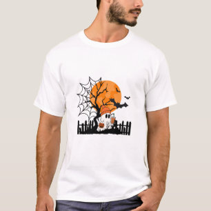 T-shirt Cute Fantôme Boire Citrouille Épice Halloween