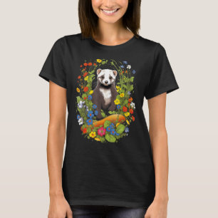 T-shirt Cute Femme's Animal Cottagecore Ferret Face 1