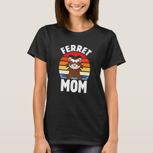 T-shirt Cute Ferret I Love Ferret Maman (Devant)