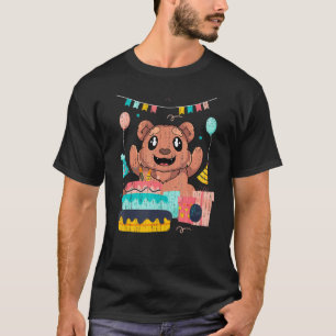 T-shirt Cute fête Anniversaire de enfant animal gâteau Bro
