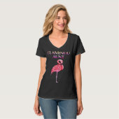T-shirt Cute Flamingo Aunt Awesome Christmas (Devant entier)