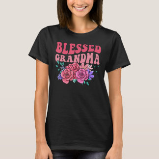 T-shirt Cute Floral Blessed Grandma Mothers Day Mom