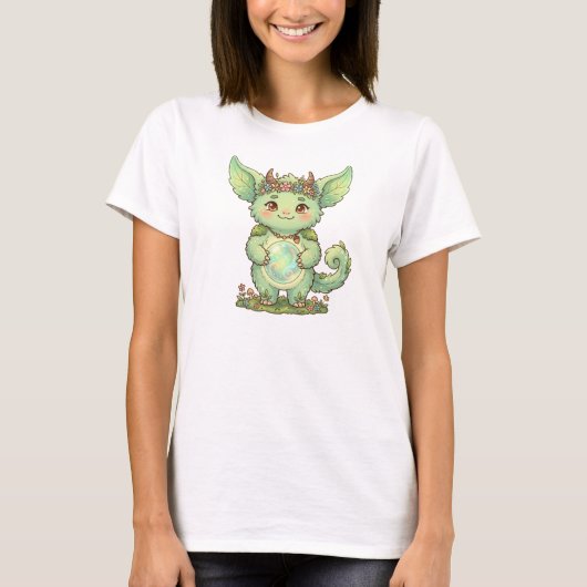 T-shirt Cute Forest Sprite Fantasy Creature Illustration (Devant)