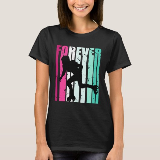 T-shirt Cute Forever Cute Roller Skating Roller Girls Fan (Devant)