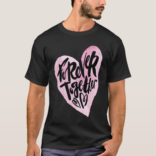 T-shirt Cute Forever Ensemble Graffiti Saint Valentin`Lov (Devant)
