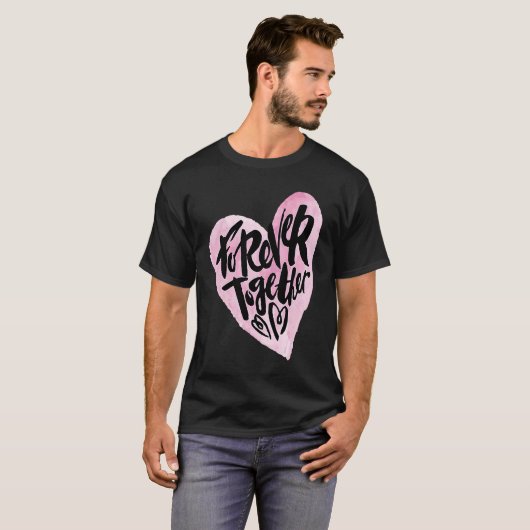 T-shirt Cute Forever Ensemble Graffiti Saint Valentin`Lov (Devant entier)