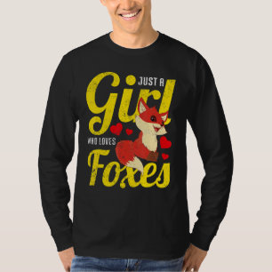 T-shirt Cute Fox Girls Femmes Nature Forêt Animal Wildlif