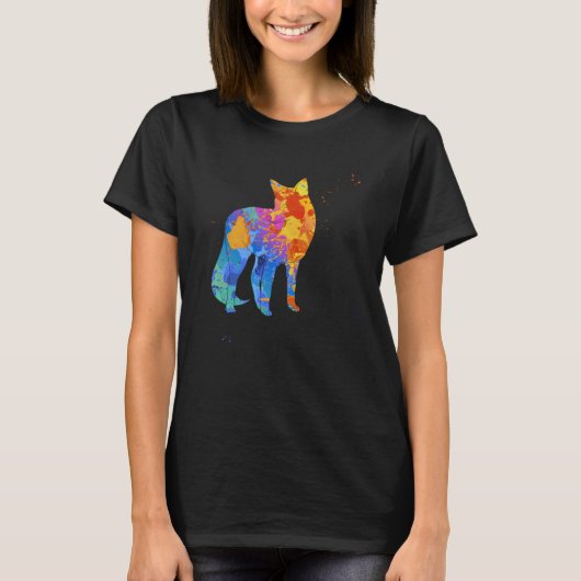 T-shirt Cute Fox  Graphic  Fox Animal Graphic (Devant)