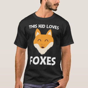 T-shirt Cute Fox Pour Enfants Garçons Mammifère Animal Ani