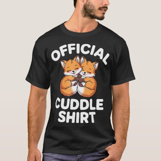 T-shirt Cute Fox Snuggle Couple This Is My Cuddle (Devant)