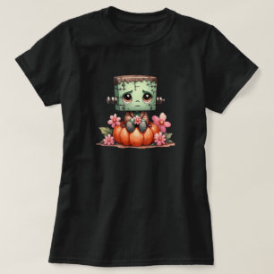 T-shirt Cute Frankenstein assis sur le Citrouille avec des