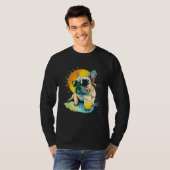 T-shirt Cute French Bulldog chillin tropical drink on summ (Devant entier)