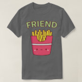 T-shirt Cute Friend Fries Best Friend Pair Doodle (Design devant)