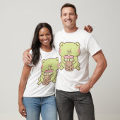T-shirt Cute Frog Boire Boba Bubble Tea (Unisexe)