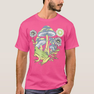 T-shirt Cute Frog ChampignonsTeen Girls Cottagecore esthét
