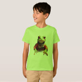 T-shirt Cute Frog Commander dans navette spatiale (Devant entier)