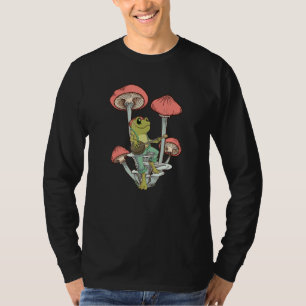 T-shirt Cute Frog Jouant Banjo Sur Champignons