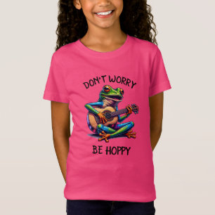 T-Shirt Cute Frog Jouer une guitare Ne vous inquiétez pa