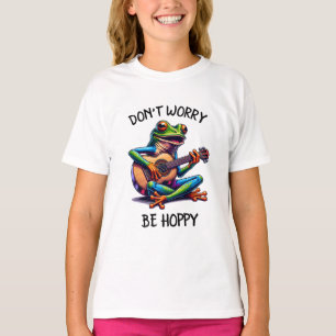 T-shirt Cute Frog Jouer une guitare Ne vous inquiétez pa