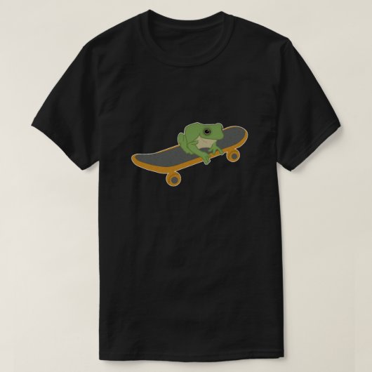 T-shirt Cute Frog sur skateboard (Design devant)