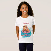 T-Shirt Cute Funny Capybara Monde nage les plus Okayest Ki (Devant entier)