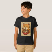 T-shirt Cute Funny Cat Ramen | Graphic Tee (Devant entier)