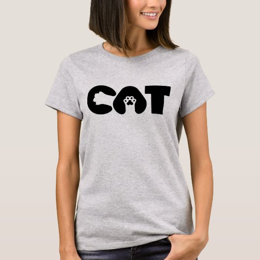 T-shirt Cute Funny CAT Typography Cat Lover Design (Devant)