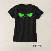 T-shirt Cute Funny Chat Green Eyes Amoureux des chats Cade