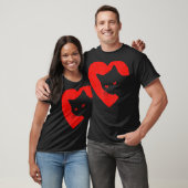 T-shirt Cute Funny Chat Valentines Coeur Graphique (Unisexe)