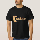 T-shirt Cute Funny Chocolate Chip Cookie "Cookies" Texte (Devant)
