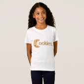 T-Shirt Cute Funny Chocolate Chip Cookie "Cookies" Texte (Devant entier)