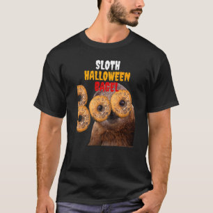 T-shirt Cute Funny Haloween Sloth Boo Bagel Costume Premiu