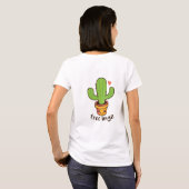 T-shirt Cute Funny LIBRE HUGS Hugz Cactus Cactus Prickly (Dos entier)