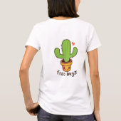 T-shirt Cute Funny LIBRE HUGS Hugz Cactus Cactus Prickly (Dos)