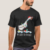 T-shirt Cute Funny Santa Duck Silly Goose On The Loose Chr (Devant)