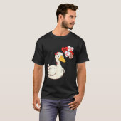 T-shirt Cute Funny Valentine Silly Gooses Duck Love Matchi (Devant entier)