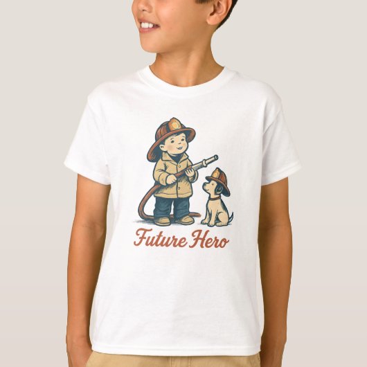 T-shirt Cute Future Firefighter Shirt (Devant)