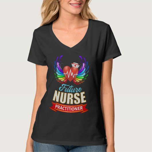T-shirt Cute Future Nurse Practitioner Graduation Hear Win (Devant)