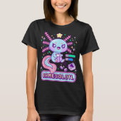T-shirt Cute Gamer Axolotl Kawaii Design (Devant)