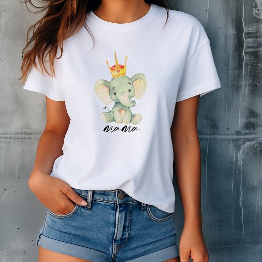T-shirt Cute Gender Neutral Elephant Mama