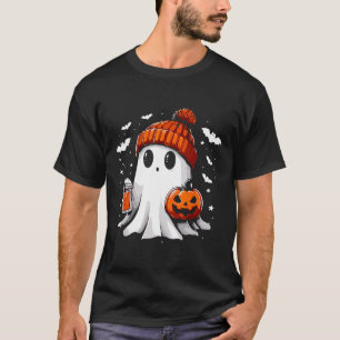 T-shirt Cute Ghost Boire Café Halloween Ghost Café