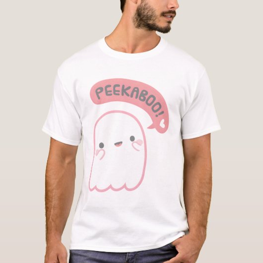 T-shirt Cute Ghost joue Peekaboo (Devant)