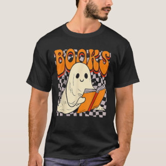 T-shirt Cute Ghost Lire des livres Drôle Bibliothécaire Sa