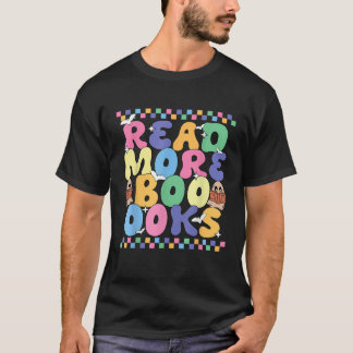 T-shirt Cute Ghost Lire plus Livres Livres Éffrayant Boite