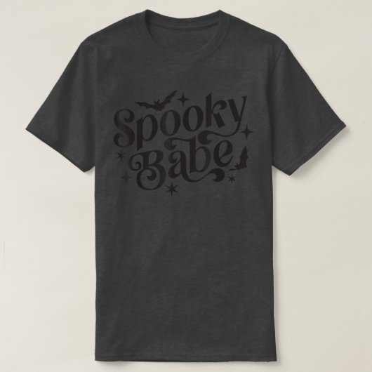 T-shirt Cute Ghost Spooky Babe Retro Groovy Halloween 1432 (Design devant)