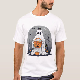 T-shirt Cute Ghost Trick ou traitement pour Halloween
